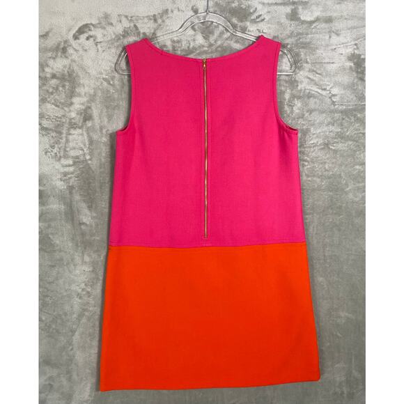 Ann Taylor Loft Vibrant Hot Pink & Orange Short Mini Pocket Dress - Picture 3 of 9